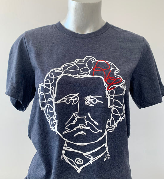 Louis Riel Heather Navy Unisex T-Shirt