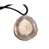 Moose antler leaf pendant