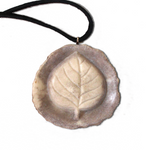 Moose antler leaf pendant