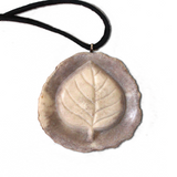 Moose antler leaf pendant